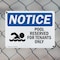 Signmission Pool Reserved For Tenants Only With Symbol, 10 in W x Rectangle, Plastic OS-2PACK-NS-P-710-L-16384 - alternate 2